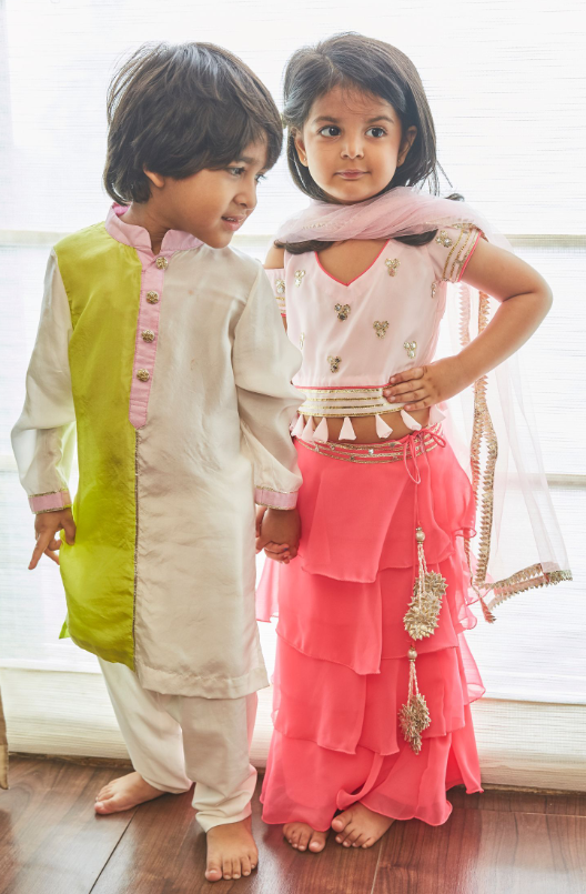 Indian child wearing trendy kids' clothing